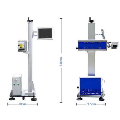 High Speed 30W 60W CO2 Fly Laser Marking Machine CE ISO