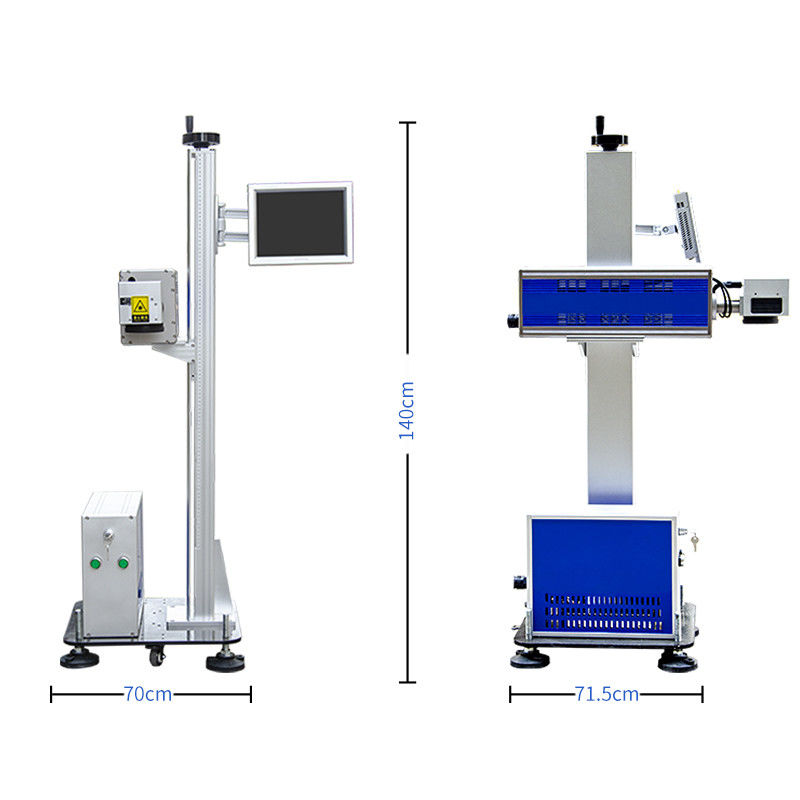 High Speed 30W 60W CO2 Fly Laser Marking Machine CE ISO